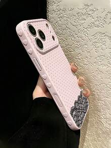 1pc New Fashion Lace Patchwork Polka Dot Pattern Side 3D Heart Phone Case Compatible With Apple/ Phones Apple 17/17Pro/17ProMax/16/16Pro/16ProMax/16Plus/15/15Plus/15Pro/15ProMax/14/14Plus/14Pro/14ProMax/13/13Pro/13ProMax/12/12Pro/12ProMax/11/11ProMax/XR/XSMAX/7G/8plus/Galaxy S26/S26 Ultra/S26 Plus/S25/S25 FE/S24/S23/S22/A05/A10S/A12/A13/A16/A15/A35/A36/A20/A50/A55/A56/Anti-Drop Anti-Collision Protective Cover - Multicolor - View 3