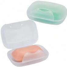 1PC Flip-Top Transparent Plastic Soap Box, Durable And Shatter-Resistant, Dust-Proof And Water-Resistant, Compact And Portable, Suitable For Home Bathroom, Business Travel, Camping, Keeps Soap Clean And Organized, Also Suitable For Homestay And Hotel Supplies - Transparent - View 3