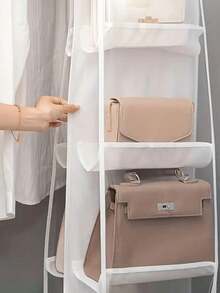 1pc Hanging Storage Bag Organizer For Closet Door,Bedroom Room Decor,Back To School - Multicolor - View 10