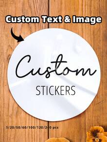 1-240pcs Customizable Labels - Personalized With Any Design, Thank You Labels, Seals, No Ironing Needed, Highly Decorative, Colorful, Unique, For Men, Women, Anniversary, Birthday, Wedding, Home Use, Multi-Functional, High Quality, Personalized Gift - Multicolor - View 1