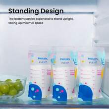 Philips Avent 30pcs Breast Milk Storage Bags, Refrigeration Fresh-Keeping, 6.7oz Breast Milk Storage Bags, Portable Storage Bags - White - View 5