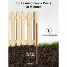 Fence Post Repair Stakes Kit – 75cm 29.5" Heavy Duty Ground Spikes For Broken Or Leaning Timber Posts – 2 Stakes Repair 1 Post - 2 Pcs - View 8