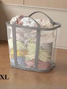 Multifunctional Foldable Mesh Laundry Drying Basket With Handle, Portable Storage Bag, Space-Saving Clothes Organizer Basket, Suitable For Laundry Room, Bedroom, Bathroom, Travel, Dorm, RV, Balcony, Yard And Other Home Use, Large Capacity Rectangular Drying Rack, Perfect For Storing Underwear, Socks, Towels, Toys And Small Items, Available In 4 Colors - Multicolor - View 16