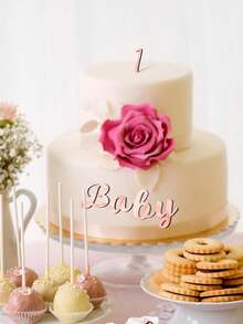 Décorations de gâteau en acrylique avec lettres et chiffres, chiffres numériques de 0 à 9 et lettres de A à Z en plaqué miroir, pour décoration d'anniversaire, mariage, fête d'anniversaire de bébé - Multicolore - Voir 7