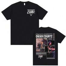 Magliette grafiche Rapper Omar Courtz Primera Musa per uomo e donna, maglietta vintage anni '90 hip-hop gotica, top estivi, maglietta oversize - Nero 15 - Visualizzare 2