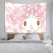 1pc Cute Cartoon Style Room Decor - Suitable For Bedroom, Living Room And Dormitory. Featuring A Cute Picnic Theme Wall Hanging, Also Serves As A Fabric Banner For Holiday Celebrations. Perfect For Decorating Rooms, Dorms And Indoor Leisure Spaces. Great As A Birthday Or Holiday Gift For Fans And Friends, Or As A Home Decor Background. - 1PC - View 5