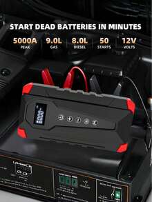 7-In-1 Car Emergency Jump Starter, 5000A 150PSI Air Compressor, 12V Portable Car Battery Jump Starter, Emergency Tool Kit - DDQ-1013 - View 3