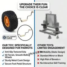 Parrot Balance Toy Skateboard - Parrot, Wave Parrot, Couple Parrot, Little Sunflower Parrot, Cone Parrot Training And Intelligence Toy - Fun Bird Cage Toy And Accessories, Relieve Boredom, Exercise Skills And Coordination Ability - A+B - View 4