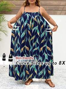 CURVE+ Vestido Casual Plisado de Talla Grande en Verde Salvia, Estilo Boho de Verano, Ideal para Vacaciones, Fiestas de Cumpleaños, Graduaciones, Uso Diario y para Estudiantes. - Verde - Ver 1
