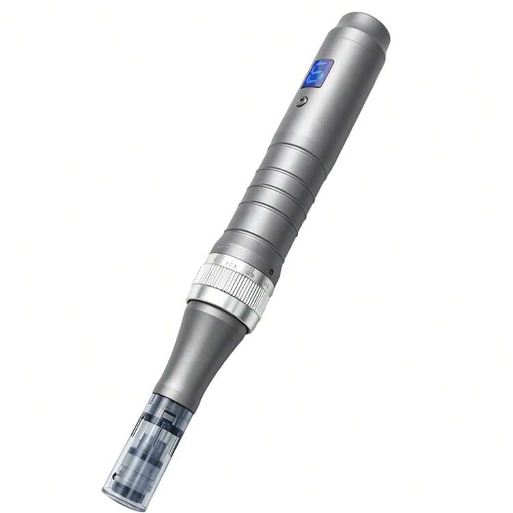 WanTogo Dr Derma Pen M8 無線可調式電動微針筆，含 12 支 0.25mm 替換針頭 - 灰色 - 查看 4