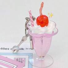 Mint Soda Keychain Cute INS Creative Pendant Summer Dessert Girl Heart Niche Korean Style Phone Charm - Multicolor - View 11