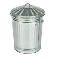 90L Galvanised Metal Rubbish Bin - 90L - View 1