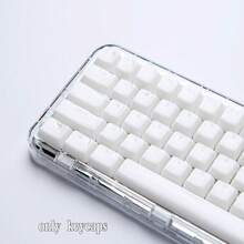 132-Key Jelly White Translucent Keycaps, PC Material, Cherry Height, Crystal Pudding Keycaps, Compatible With Cherry/Gateron MX Switches, Suitable For Gift Or Personal Use, Hot-Swappable, High-Aesthetic Personalized Keycaps - View 5