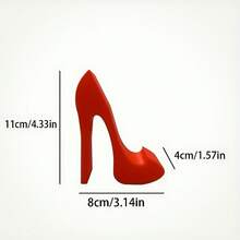 1pc 3D Printed Red High Heel Phone Stand, Suitable For Office Desk Decor, Bedroom Bedside Creative Slouchy Support Bracket - F - View 7