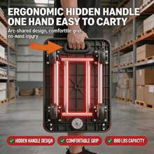 1200 Lb Heavy-Duty Folding Trolley, Silent 360° Rotating TPR Wheel Trolley, 4 Reinforced Steel Beams And Anti-Slip Platform - View 4