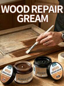 Wood Repair Paste - Furniture Repair Paste, Brown Repair Paste. Suitable For Repairing Scratches, Cracks And Faded Marks. Suitable For Wooden Doors, Windows, Cabinets, Tables, Chairs, Floors And Office Furniture - Solid State - View 3
