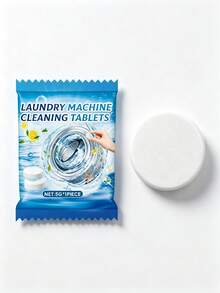 Washing Machine Cleaning Effervescent Tablets, Deep Cleaning Formula, Compatible With Top Load And Front Load Washing Machines, Removes Odors, Limescale, Water Stains, Soap Scum And Lint, Leaves Fresh Fragrance, Suitable For High Efficiency Washing Machines, Convenient To Use, Essential For Laundry, Economical And Affordable, Highly Recommended By Landlords, Fresh Lemon Scent, Monthly Maintenance - Multicolor - View 9