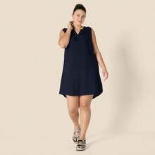 Essentials Mujer Vestido  Tela sin Mangas - Flores negras y rosas - Ver 6
