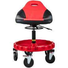 Mobile Mechanic Rolling Gear, 300LBS Capacity, 18-23 Height-Adjustable Pneumatic Stool With Tray & 5 Casters, Automotive Maintenance Tools Workshop, Garage (Father's Day Option) - Adjustable Height - View 7