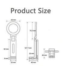 1 buah Dudukan Ponsel Mobil Magnetik Lipat Portabel dengan Tripod, Dudukan Meja, Alas Meja Mini Multifungsi untuk Perjalanan dan Kantor, Tanpa Baterai, Tripod Ringkas, Desain Bergaya - MultiWarna - View 4