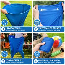 2 Sets Grandma Pants Ball Catching Game Set, Includes 10 Six-Color Elastic Balls And 2 Random Color Air Pumps, Fun Team Relay Party Game, Suitable For Gatherings And Family Parties - View 7