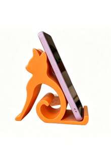 1pc Cat Phone Stand, Desktop Ornament, Storage Rack, Phone Holder, Compact & Portable, Suitable For Bed, Office, Car, Pet Lovers Essential, Travel Essential, Desktop Storage, Home Decor, Dorm Storage, Back To School - Multicolor - View 6