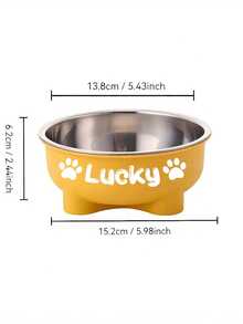 Customized Text LOGO Pet Bowl Dog Food Bowl Milk Bowl Dog Bowl Stainless Steel + Plastic Material Dog Eating Bowl Easy To Clean Durable, Customizable Plastic Pet Bowl, Personalized Name Customization, Suitable For Dogs And Cats, Detachable Stainless Steel Bowl Design Easy To Clean, Perfect Pet Souvenir Gift, - Multicolor - View 11