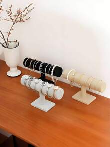 1pc, Multi-Size, Velvet, T-Shaped Bracelet Display Stand, Set, Detachable Multi-Layer Rack, Suitable For Bracelets, Hair Ties And Watches, Soft Anti-Slip Velvet Material. - Multicolor - View 6