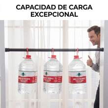 Barra Telescópica Sin Perforar para Cortinas y Ropa, Varilla Extensible Antideslizante para Baño, Cocina y Balcón, Soporte para Colgar Ropa Resistente al Desgaste - A - Ver 3