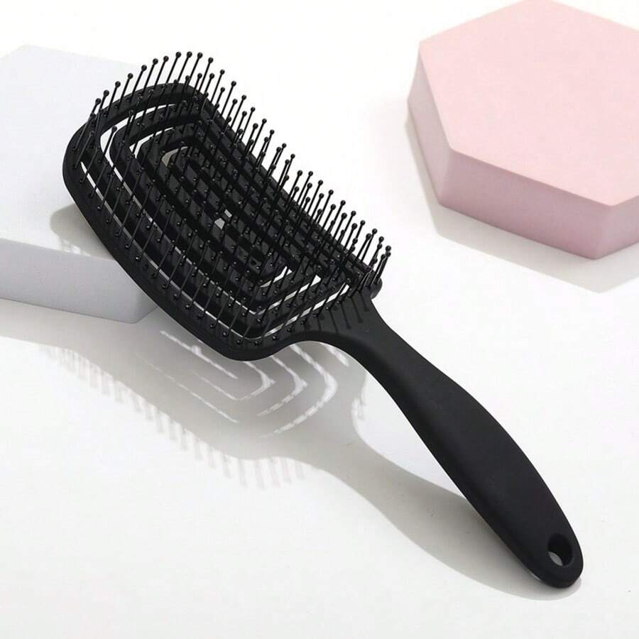 1pc Dual-Function Hollow Comb, Suitable For Wet And Dry Hair, Gentle Massage Design, Fits All Hair Types, Home Essential, Daily Use - Multicolor - View 1