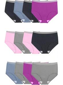 Fruit of the Loom Eversoft - Ropa Interior de algodón sin Etiquetas y Transpirable, Disponible en Tallas Grandes Ropa Interior para Mujer - Multicolor - Ver 11