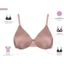 Sujetador con aros para mujer Bali Womens One Smooth U, suavizante y disimulador (3W11) - Negro - Ver 5