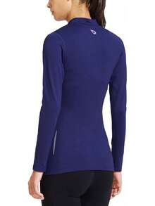 Camiseta térmica de forro polar para correr de mujer Baleaf - Marina de - Ver 2