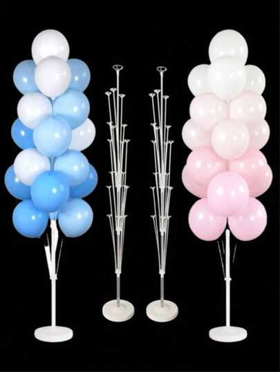 1 Set wiederverwendbarer Ballonbogen-Rahmen-Kit mit stabilem Sockel und Stützstangen, einfache Montage und Demontage, faltbar für die Lagerung, geeignet für Hochzeit, Geburtstagsparty, Babyparty, Taufe und verschiedene Feierszenen, festliche Party-Atmosphäre Dekorations-Requisiten, essentielles Dekorations-Set für Geschäftseröffnungen und Heimfeste