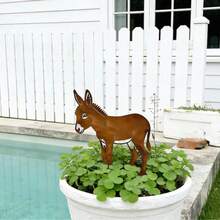 Rusty Metal Garden Donkey Stake, Rustic Donkey Sculpture Ornament, Farmhouse Outdoor Decor, Gift For Gardening Enthusiasts - Donkey Stake - View 6
