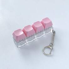 15pc Fidget Keyboard Keychain – Colorful Macaron Fidget Toy For Stress Relief, Eye-Catching Party Favor & Gift For Friends - one-size - View 15