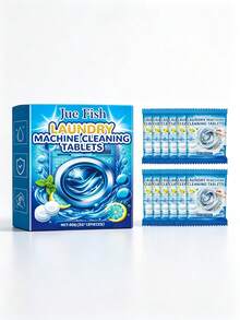 Washing Machine Cleaning Effervescent Tablets, Deep Cleaning Formula, Compatible With Top Load And Front Load Washing Machines, Removes Odors, Limescale, Water Stains, Soap Scum And Lint, Leaves Fresh Fragrance, Suitable For High Efficiency Washing Machines, Convenient To Use, Essential For Laundry, Economical And Affordable, Highly Recommended By Landlords, Fresh Lemon Scent, Monthly Maintenance - Multicolor - View 7