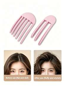 2pcs Root Volumizing Clips, Fluffy Bangs Styling Clips, Includes Hair Volume Increasing Clips, Anti-Crease Root Volumizing Clips And High Bun Hair Volume Shaping Tools, Slouchy Person's Damage Free Magic Tool, Bangs Styling Tools (1/2pcs) Available - A - View 3