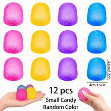 1/3/6/12pcs Soft Candy Shaped Slow Rebound Squishy Stress Ball Finger Toys, Super Solid Sensory Stress Relief Toys For Kids Teens Adults Office Desk Relaxation, Classroom Prizes Party Favors Gift Fillers Treasure Box Carnival Gifts, Random Colors - Multicolor - View 14