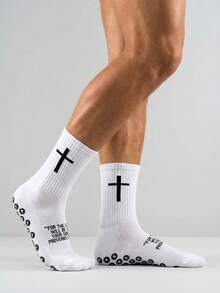1/6 Paar neue Fußball-Sportsocken mit Kreuzstreifen, dicke Frottee-Sohle, rutschfeste Knöchelsocken, Unisex, geeignet für professionelles Training und Spiele, Weltcup Herren-Sportsocken bis zur Wade, Schulanfang - Verschiedenfarbig - Übersicht 3