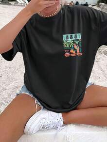 Women T-Shirts - 黑色 - 查看 2