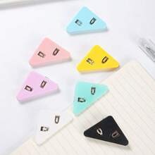 1/5/30pcs Transparent Triangle Clips, Office Stationery, Book Clips, Test Paper Anti-Curl, Acrylic PP Storage Document Folder - Multicolor - View 7