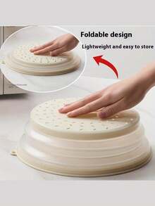 Microwave Food Splash Guard With Handle, Large, 2-In-1 Foldable Breathable Silicone Splash Guard, Microwave Plate And Bowl Cover, Kitchen Gadget, Meal Prep, Kitchen Essential, Wedding Decor, Tabletop Decor - Multicolor - View 5