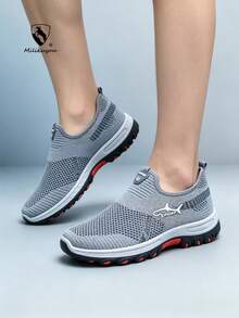 Zapatos deportivos para exteriores para hombres y mujeres, zapatos casuales cómodos y antideslizantes para hombres, zapatos ligeros y transpirables para hombres, zapatos de pareja para hombres y mujeres, zapatos de senderismo originales de marca, zapatos de correr árabes (patrón asimétrico) - Gris D20 - Ver 5