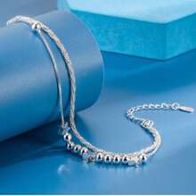 Pulsera de Plata 925 de Moda, Adecuada para Uso Diario y como Regalo - Blanco - Ver 7