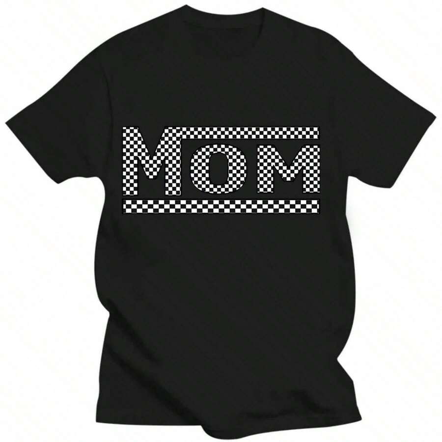 Women's T-Shirt For Happy Mother's Day - 黑色 6 - 查看 1