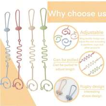 1pc Silicone Stroller & High Chair Hanging Chain With Rugby Design, Works For Bottles, Teethers And Toys, Anti-Lost, Durable And Easy To Clean - 1pc Rugby Ball - View 10
