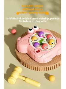 Smooth Crocodile Whack-A-Mole Toy, Baby Hammering Game, Dual Hammers Durable Drop-Resistant Educational Enlightenment Toy, Baby Hand Strength Training, Parent-Child Interactive Desktop Small Toy. - Multicolor - View 6