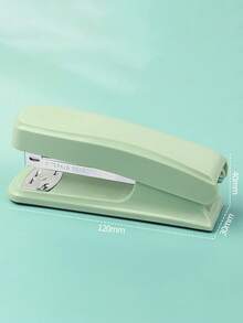 Upgraded Morandi 3-Color Optional Effortless Stapler, Blue Green Pink Solid Color Portable Model, Student Exam Paper Organizing, Office Document & Receipt Binding, Home Desktop Universal Small Stapler Stationery - Multicolor - View 13