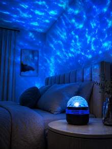 Luz de ambiente Soft Wave Glow, proyector RGB de ondas con cable USB tipo C y control remoto para decoración de dormitorio - luz policromática - Ver 8